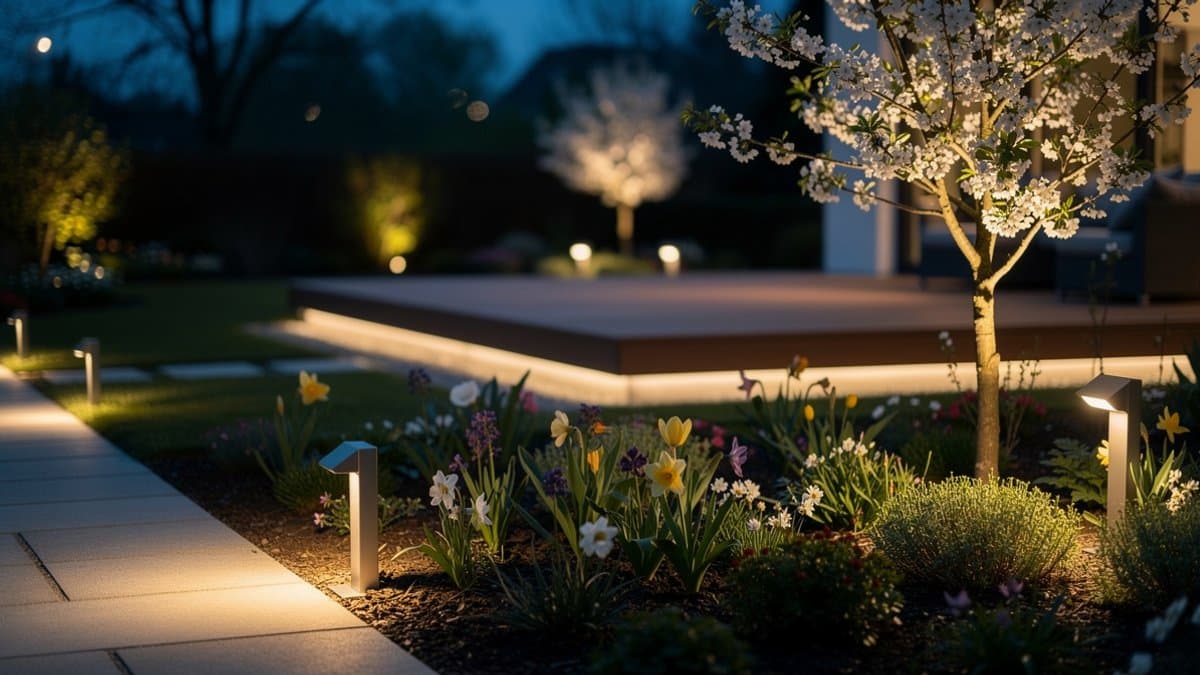 spring garden lighting