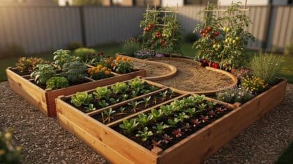raised garden bed layout
