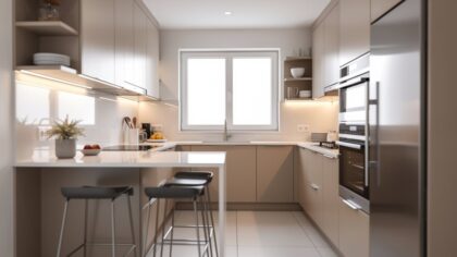 make small kitchen look bigger