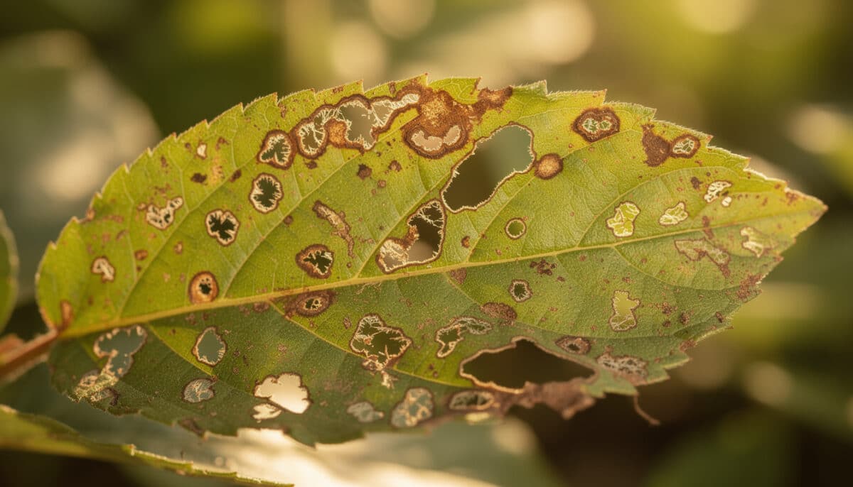 holes in plant leaves