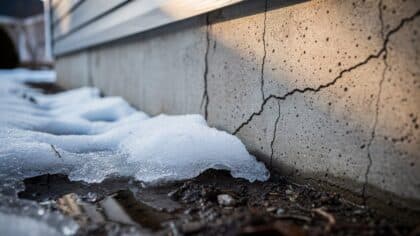foundation cracks after thaw