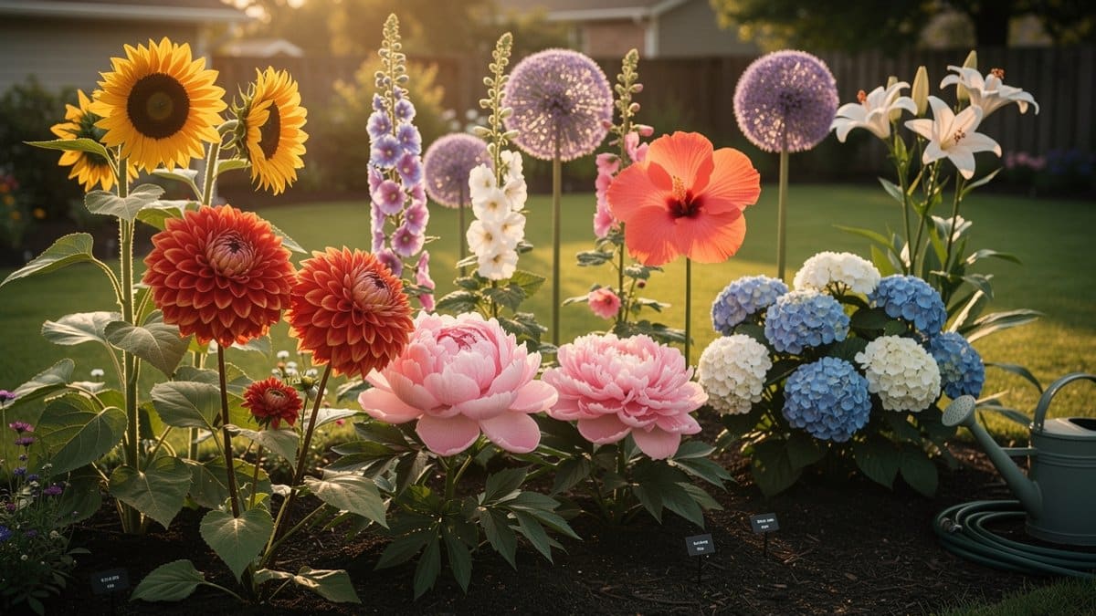 giant flowers garden