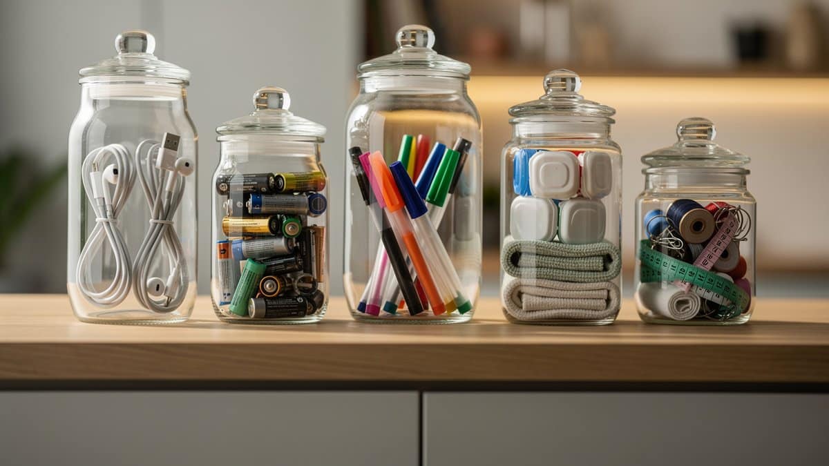 glass jar storage ideas