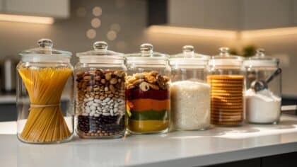 glass jar storage ideas