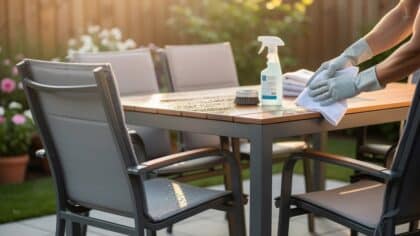 cleaning patio furniture