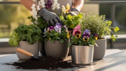 april container garden plants