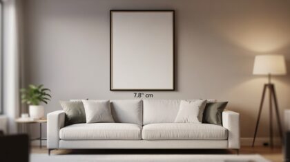art height above sofa
