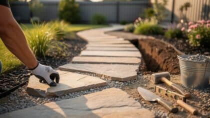 diy stone garden path