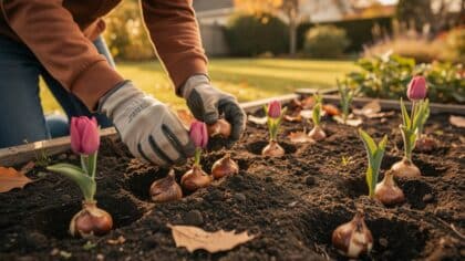 planting tulip bulbs