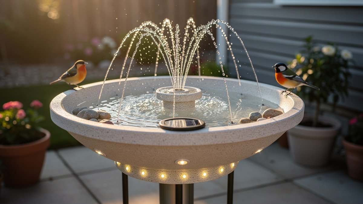 solar bird bath fountain