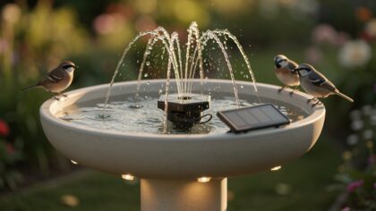 solar bird bath fountain