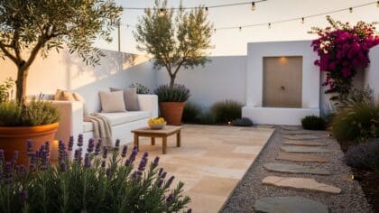 mediterranean backyard landscaping