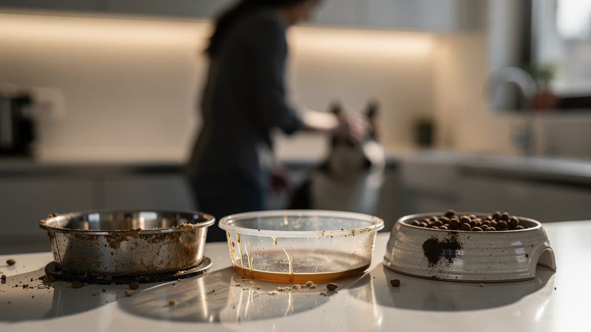 cleaning pet bowls