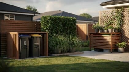 hide outdoor trash cans