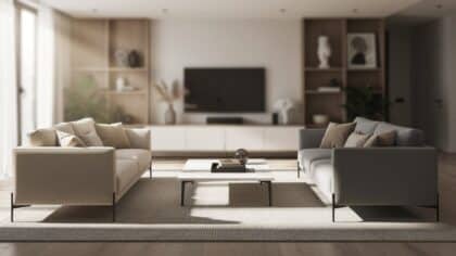 two sofas living room layout
