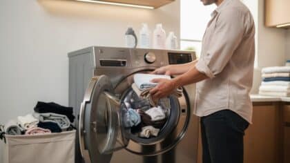 how to load washing machine