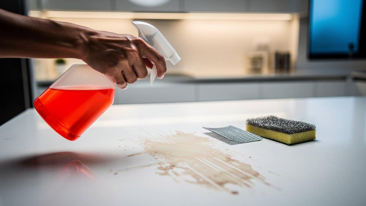 quartz countertop stain removal