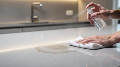 quartz countertop stain removal
